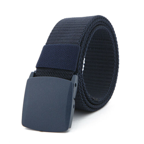 Tactical men's heavy duty canvas belt, black, with an emphasis on the quick-release functionality