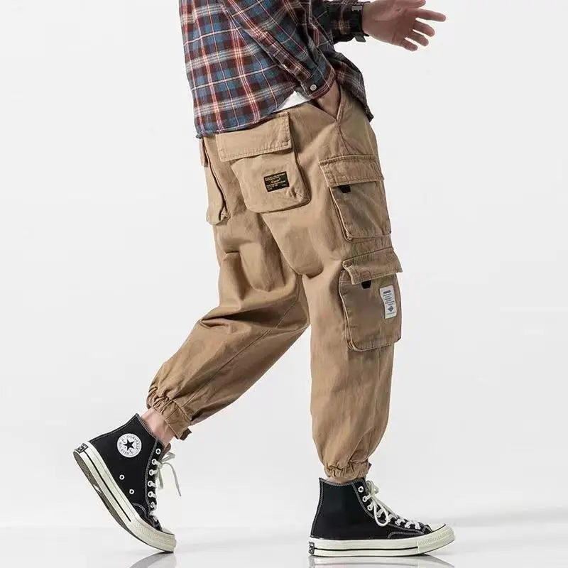 Men's heavyweight cargo joggers, tapered fit, ideal for casual wear & men's fashion.