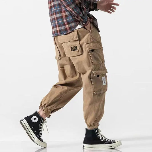 Men's heavyweight cargo joggers, tapered fit, ideal for casual wear & men's fashion.