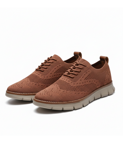 Men's Heritage Brogue Dress Sneakers. Orthopedic comfort, lightweight design for daily wear.