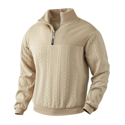 Men's Heritage Cable Knit Half-Zip Sweater, a classic & sophisticated staple for timeless style.