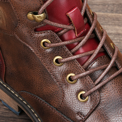 Comfortable & durable Men's Heritage Classic boots, perfect for winter & everyday fashion. Lace-up, side zipper.