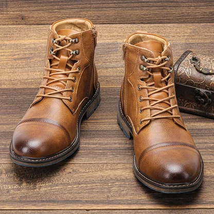 Stylish Men's Heritage Classic ankle boots, versatile for casual or semi-formal outfits. Features side zipper.