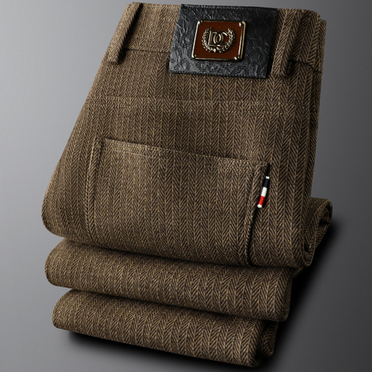 Men's Heritage Tailored Trousers, classic fit. Versatile pants for office or casual men's fashion.