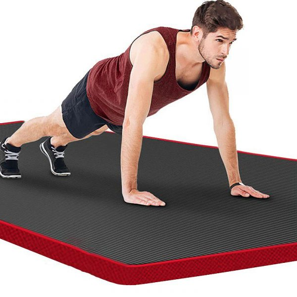 Men's high-density, non-slip exercise & yoga mat for home gym workouts & pilates.