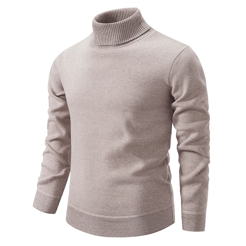 Stylish man wearing a high-neck sweater, ideal for casual layering.
