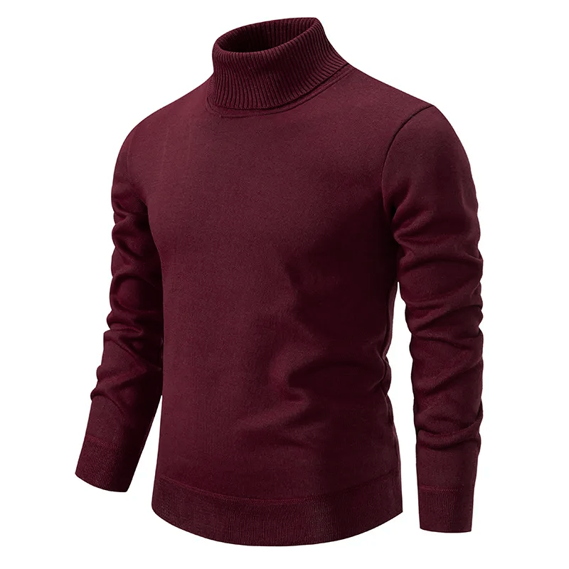 Casual yet refined men's high-neck sweater, perfect for everyday wear & versatile styling.