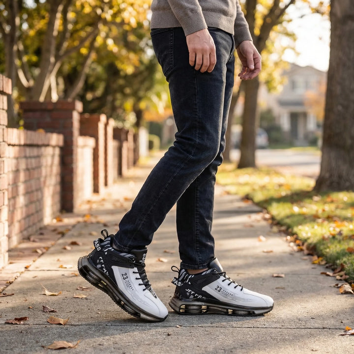 Men's high-top orthopedic sneakers (Carlos) for foot support & all-day comfort.