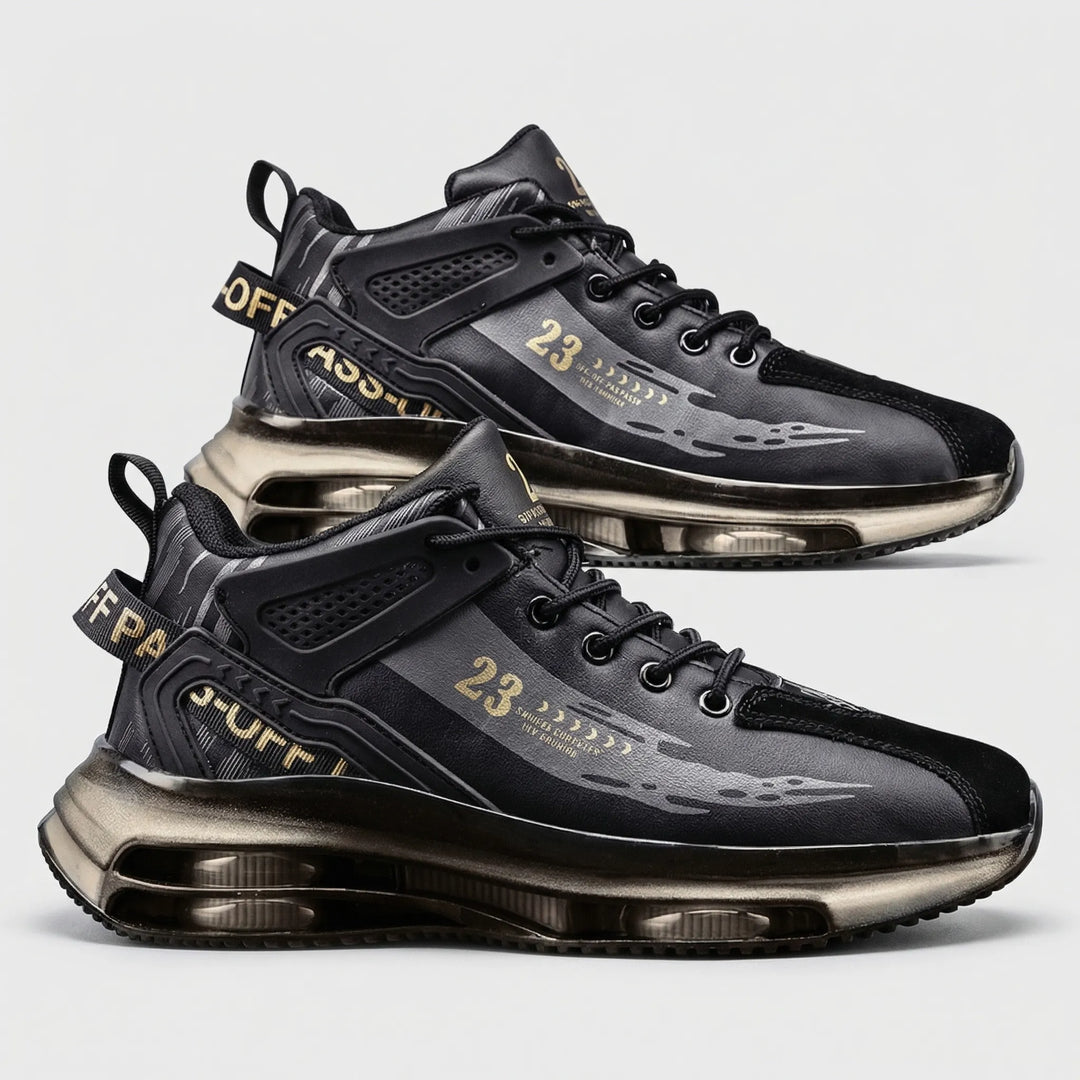 Men's Carlos high-top sneakers; orthopedic design, lace-up style for athletic and casual comfort.