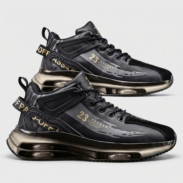 Men's Carlos high-top sneakers; orthopedic design, lace-up style for athletic and casual comfort.