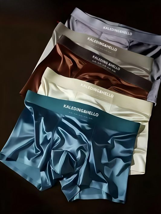 Men's Ice Silk Boxer Briefs 3-pack, ultra cooling & anti-chafe for ultimate comfort & breathability.