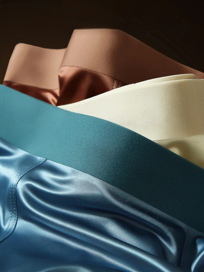 Comfortable anti-chafe men's boxer briefs 3-pack. Ice silk fabric provides ultra-cooling and breathability.