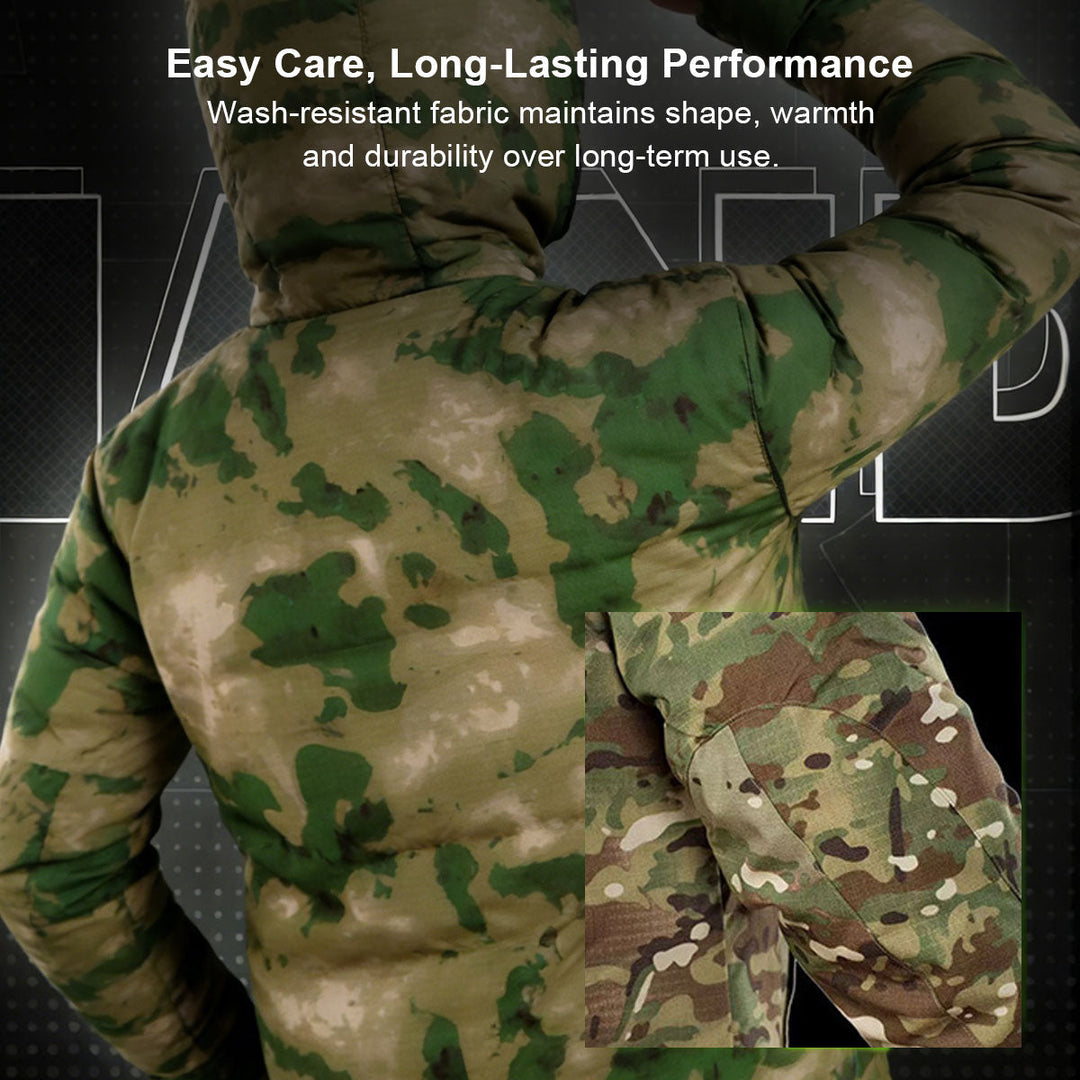 Men's outdoor recreation camo suit, insulated for winter hunting & work