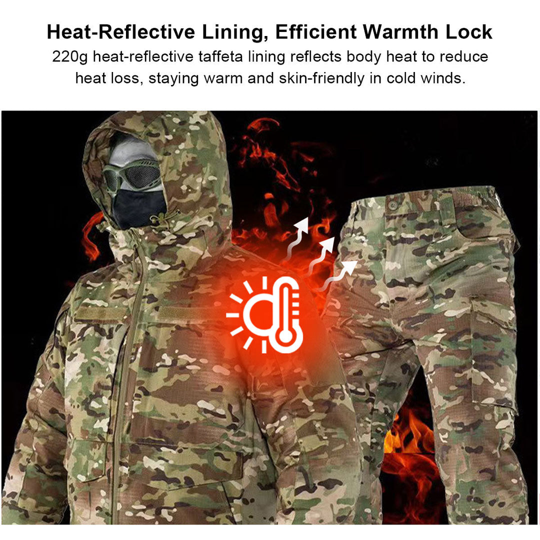 Heavy duty camouflage thermal suit for men, hunting & workwear apparel