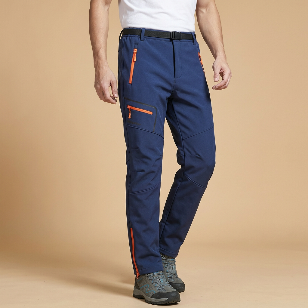 Men's insulated cold-weather trousers for winter, durable & water-resistant outdoor gear.
