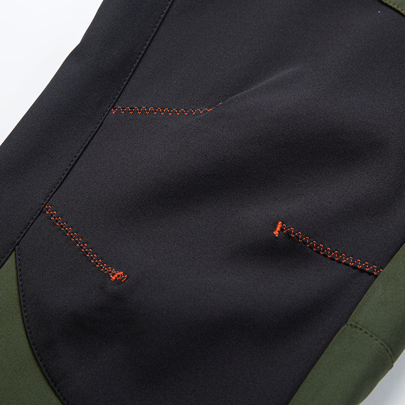 Back view of men's durable insulated winter pants, functional for active cold weather.