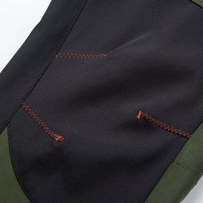 Back view of men's durable insulated winter pants, functional for active cold weather.