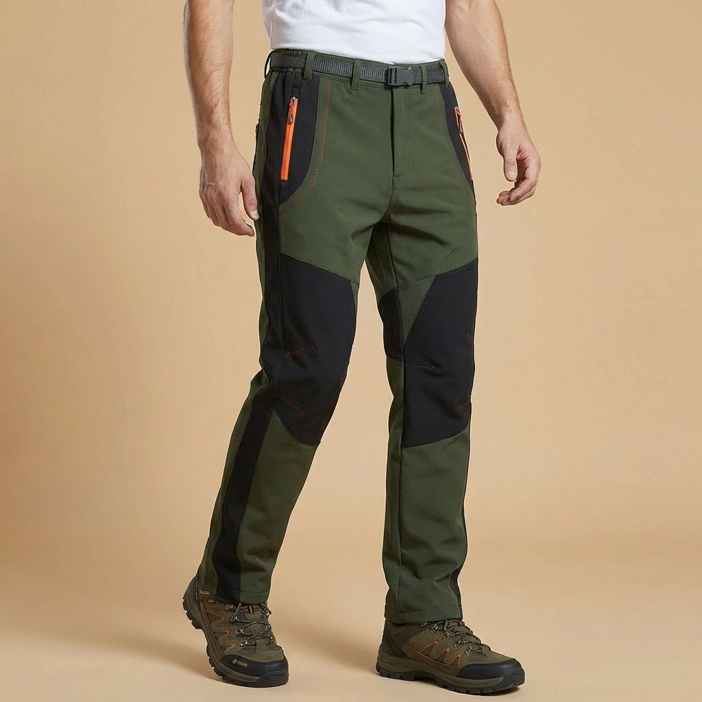 Comfortable insulated men's pants for winter travel & everyday cold weather comfort.