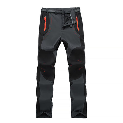 Tough, durable men's insulated trousers, windproof for harsh cold weather outdoor gear.