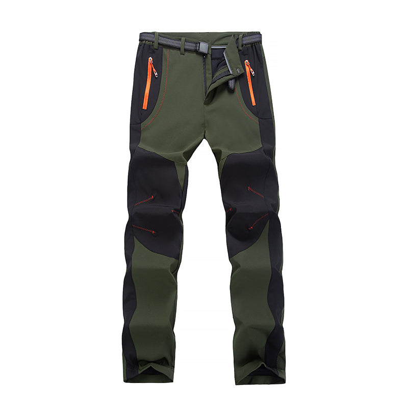 Men's insulated hiking pants, water-resistant & durable for cold weather outdoor adventures.