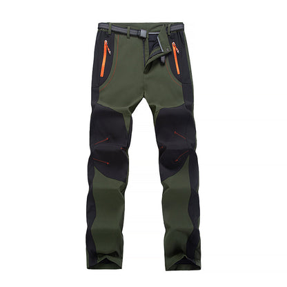 Men's insulated hiking pants, water-resistant & durable for cold weather outdoor adventures.