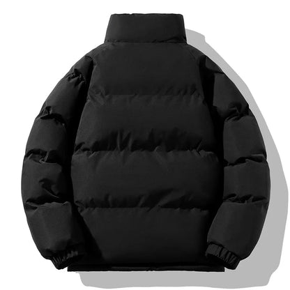 Warm men's insulated puffer winter coat with zipper closure. Relaxed fit for ultimate cold weather protection & style.