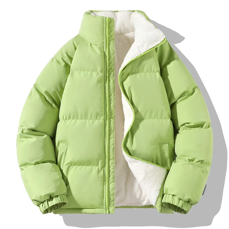 Cozy men's puffer jacket, highly insulated for superior winter warmth. Essential cold weather outerwear for men.
