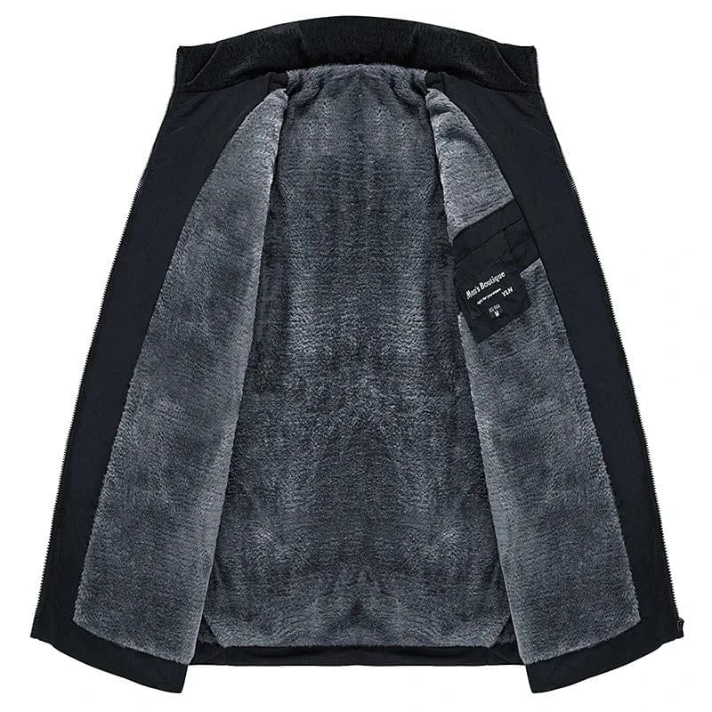 Modern men's insulated tech jacket, ideal cold weather outerwear. Quilted design for warmth and style.