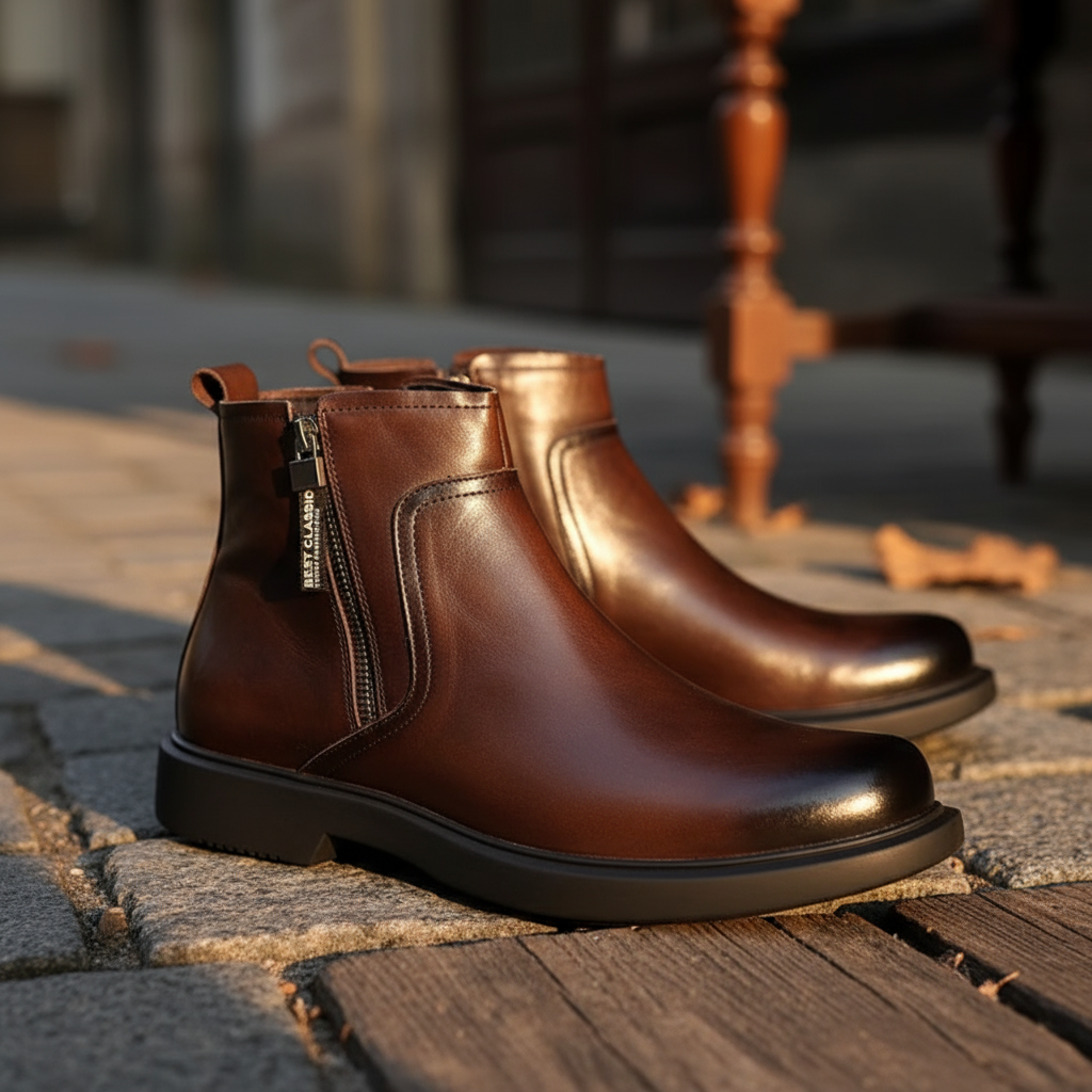 Versatile men's Ironwood boots, perfect for dress, work, or casual outfits; sophisticated men's footwear.