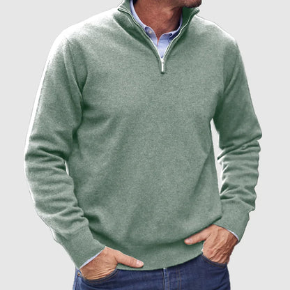Elegant men's zipper sweater in Italian style, featuring a premium fabric & comfortable fit for daily wear.
