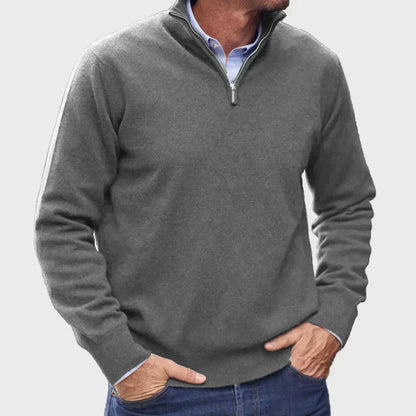 Discover premium style with this men's Italian zipper sweater. Perfect for casual comfort or elegant office wear.