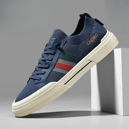 Men's Italiana Style lightweight walking sneakers in sandstone, perfect for comfortable daily wear.