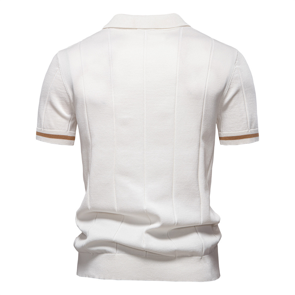 Stylish men's ribbed polo shirt by Jacques Remy, a comfortable short-sleeve top for everyday fashion.