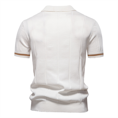 Stylish men's ribbed polo shirt by Jacques Remy, a comfortable short-sleeve top for everyday fashion.