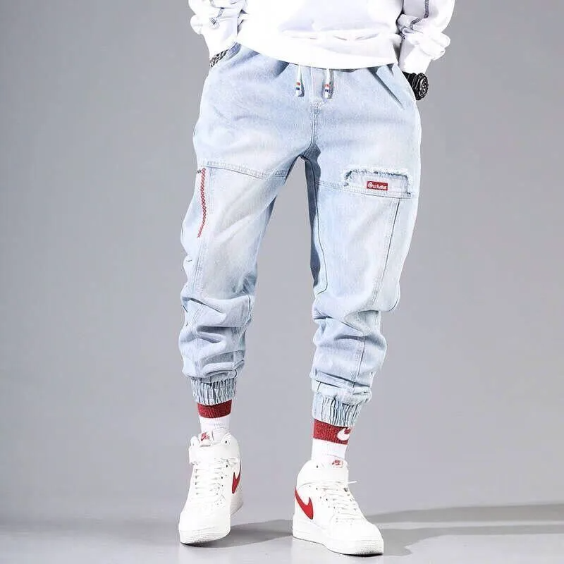 Men's Jacques Tapered Denim Joggers in motion, demonstrating relaxed fit, comfort & everyday versatility.