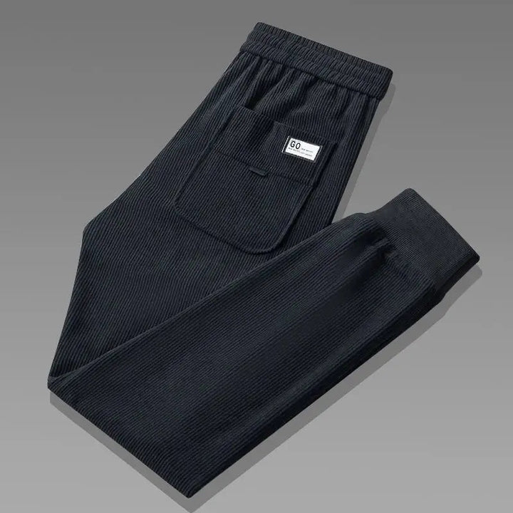 Close-up of soft fabric on Men's Kaizen Jogger Pants, highlighting comfortable, high-quality material & texture.
