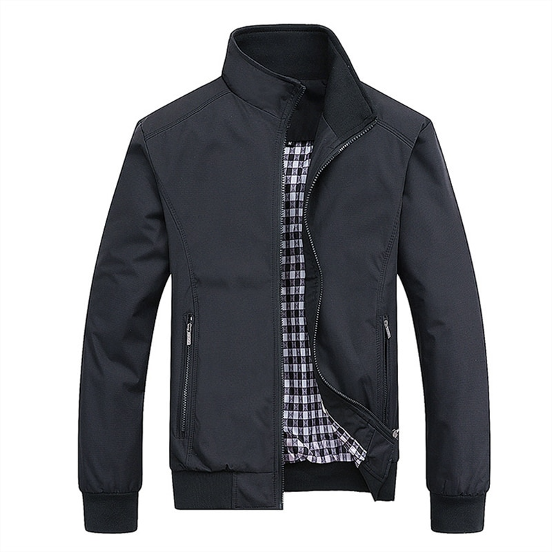 Contemporary men's bomber jacket offering a comfortable slim fit. A stylish and versatile outerwear essential.