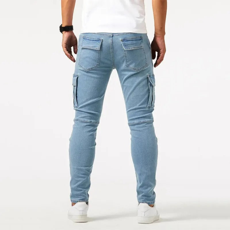 Slim-fit men's utility pants, Kensington model, offering durability & 4-way stretch comfort.