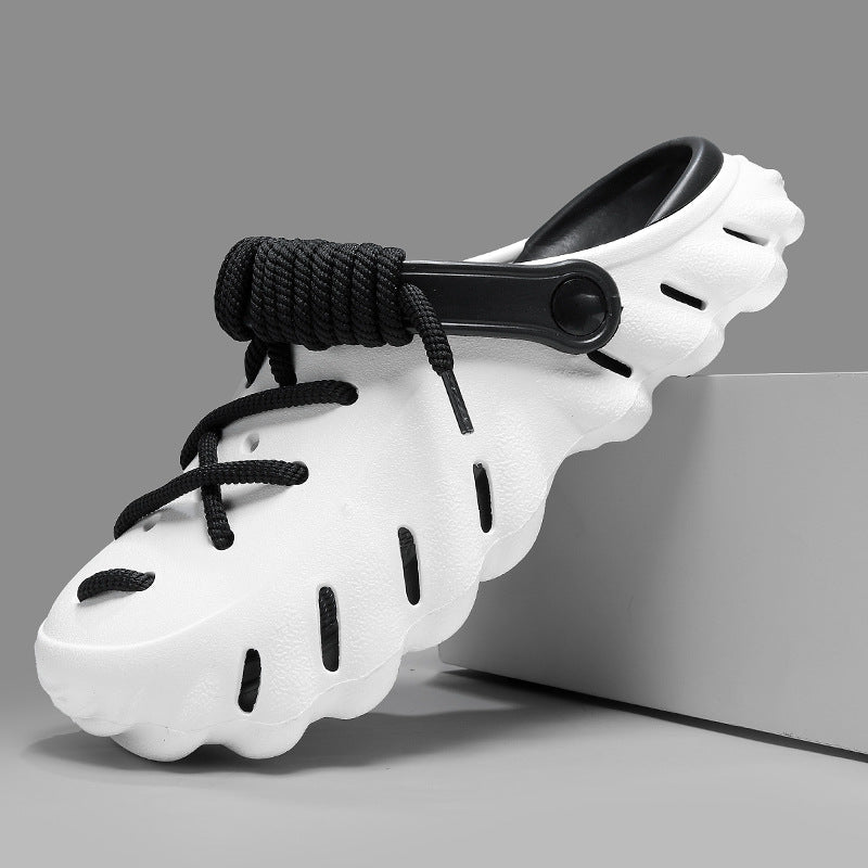 Mens breathable laced clogs, custom style and ultimate comfort for daily casual activities.