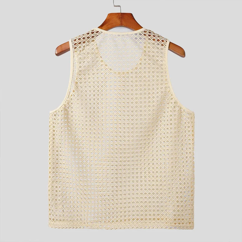 Laguna Aero-Mesh men's tank top, sleeveless design for breathable comfort and a stylish modern fit.