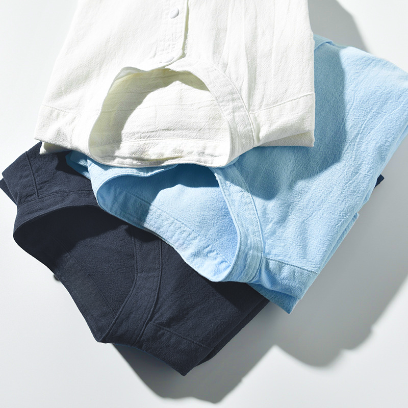 Men's Sardinia Coastal Comfort Shirt in light blue, ideal casual button-down for summer vacations.
