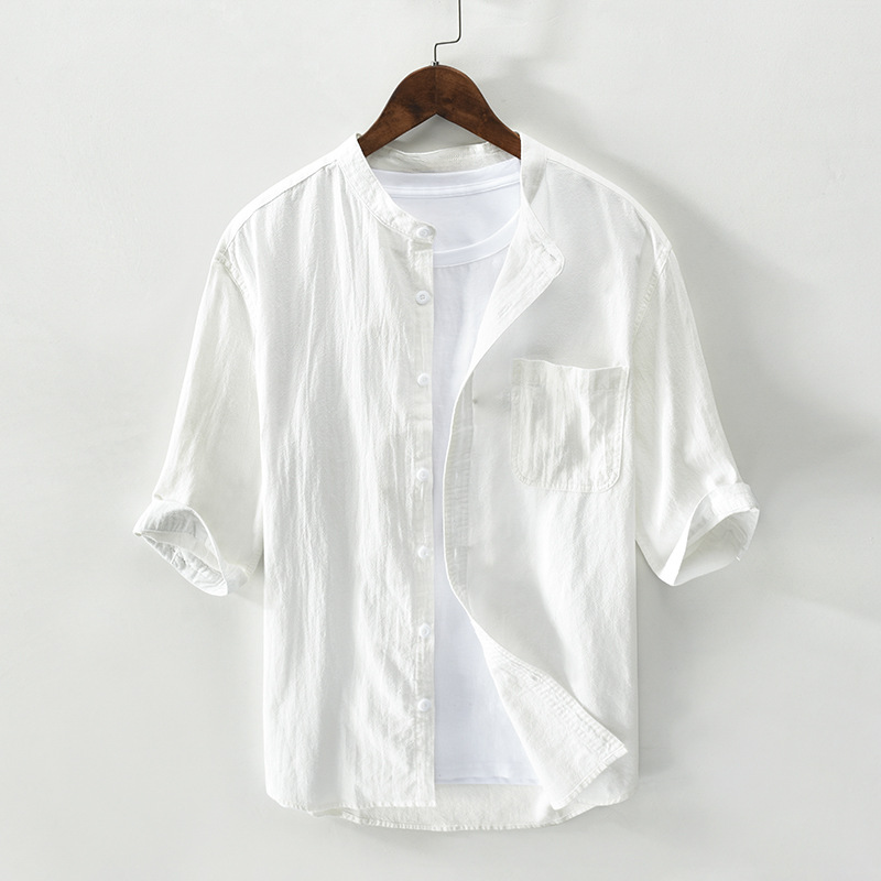 Men's casual light blue Sardinia Coastal Comfort Shirt, relaxed fit button-down for summer resort trips.
