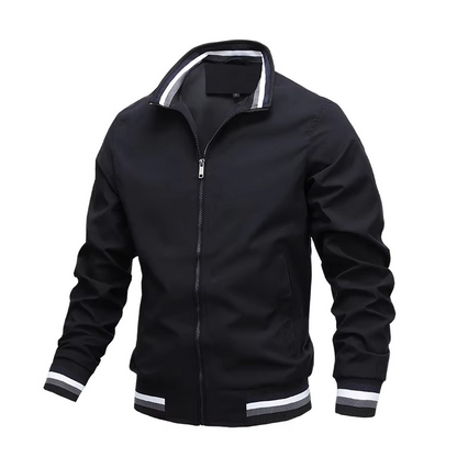 Comfortable men's lightweight zipper jacket, an essential windbreaker for everyday wear & all-season style.