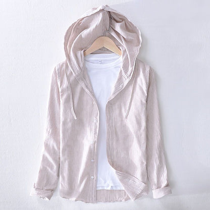 Men's everyday hoodie: lightweight, breathable, and comfortable with a stylish button-front design.