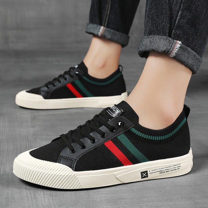 Men's breathable lace-up sneakers, comfortable for walking and daily activities.