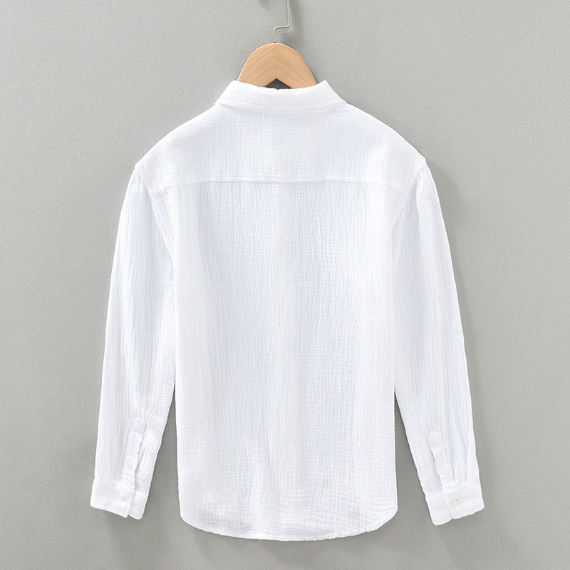 Stylish men's short sleeve button-up, lightweight and breathable for ultimate summer comfort.