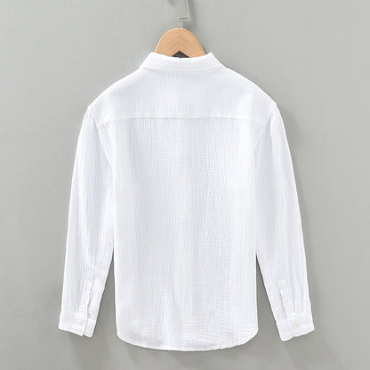 Stylish men's short sleeve button-up, lightweight and breathable for ultimate summer comfort.