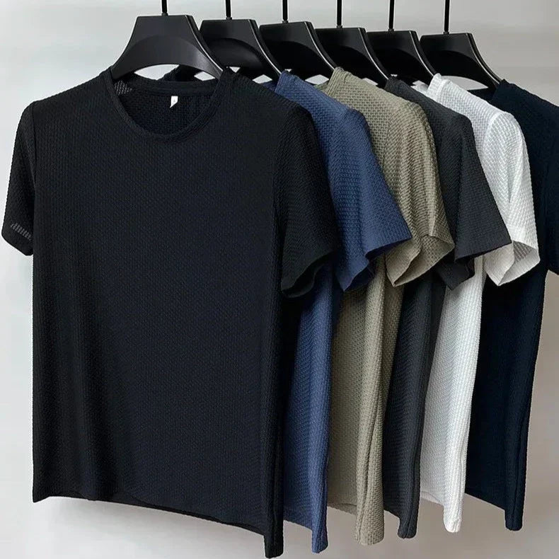 Modern men's summer apparel: a lightweight, breathable, and comfortable casual shirt.