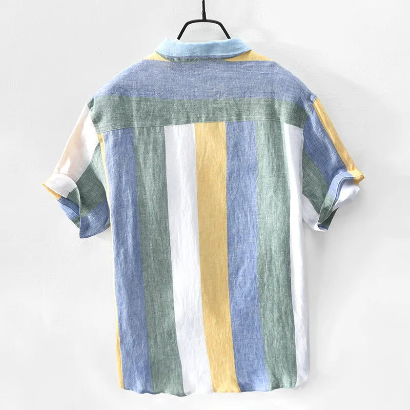Lightweight men's summer shirt with a relaxed fit. Casual button-down, breathable top for men's everyday fashion.