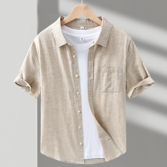 Men's lightweight button-up shirt, relaxed fit, perfect for casual summer style.